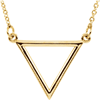 14kt Yellow Gold Open Triangle 16in Necklace