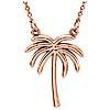 14k Rose Gold Palm Tree Necklace
