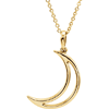 14kt Yellow Gold Crescent Moon 16in Necklace