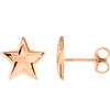 14kt Rose Gold 10mm Star Stud Earrings 