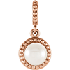 14kt Rose Gold 6mm Freshwater Cultured Pearl Beaded Pendant
