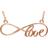 14k Rose Gold Love Infinity Necklace
