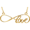 14kt Yellow Gold Love Infinity 16in Necklace