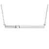 14kt White Gold 1/10 ct Diamond Bar 16in Necklace