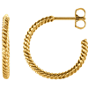14kt Yellow Gold Hoop Earrings with Rope Design