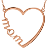 14kt Rose Gold Mom Heart 17in Necklace