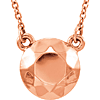 14kt Rose Gold Faceted Design Circle 16 1/2in Necklace