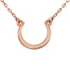 14k Rose Gold Small Crescent Necklace 18in