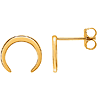 14kt Yellow Gold Crescent Stud Earrings
