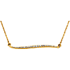 14kt Yellow Gold 1/6 ct Diamond Curvilinear Necklace