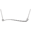 14kt White Gold Freeform Wave Necklace