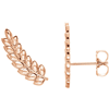 14kt Rose Gold Leaf Ear Climbers Earrings