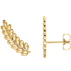 14kt Yellow Gold Leaf Ear Climbers Earrings