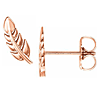 14k Rose Gold Leaf Earrings