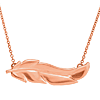 14k Rose Gold Feather Necklace