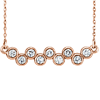 14kt Rose Gold 1/2 ct Diamond Offset Bezel Bar Necklace