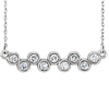 14kt White Gold 1/2 ct Diamond Bezel Bar Necklace