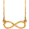 14k Yellow Gold Rope Infinity Symbol Necklace