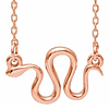 14k Rose Gold Snake Necklace