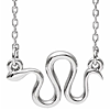 14k White Gold Snake Necklace