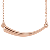 14k Rose Gold Italian Horn Necklace