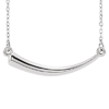 14k White Gold Italian Horn Necklace