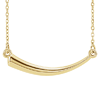 14k Yellow Gold Italian Horn Necklace