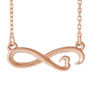 14k Rose Gold Infinity Heart Necklace