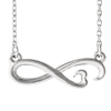 14k White Gold Infinity Heart Necklace