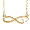 14k Yellow Gold Infinity Heart Necklace