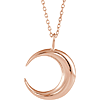14kt Rose Gold Moon Necklace