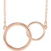 14k Rose Gold Interlocking Circles Necklace