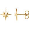14k Yellow Gold .03 ct Diamond North Star Earrings