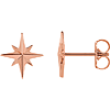 14k Rose Gold North Star Earrings