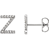 14k White Gold Diamond Initial Z Earring
