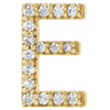 14k Yellow Gold Diamond Initial E Earring