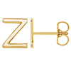14k Yellow Gold Mini Initial Z Single Earring