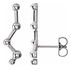 14k White Gold Constellation Star Ear Climbers