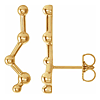 14k Yellow Gold Constellation Star Ear Climbers