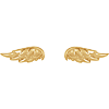 14k Yellow Gold Angel Wing Earrings