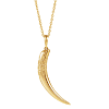 14k Yellow Gold Tusk Necklace
