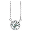 14k White Gold 1/3 ct tw Lab-Grown Diamond French-Set Necklace