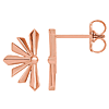 14k Rose Gold Small Starburst Earrings