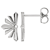 14k White Gold Small Starburst Earrings