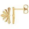 14k Yellow Gold Small Starburst Earrings