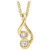14k Yellow Gold .07 ct tw Diamond Hold You Forever Necklace