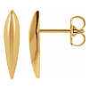 14k Yellow Gold Wedge Earrings with Knife Edge