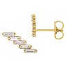 14k Yellow Gold 1/4 ct tw Baguette Diamond Ear Climbers