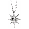 Sterling Silver Beaded Starburst Necklace