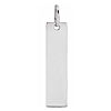 14k White Gold Vertical Bar Pendant 3/4in